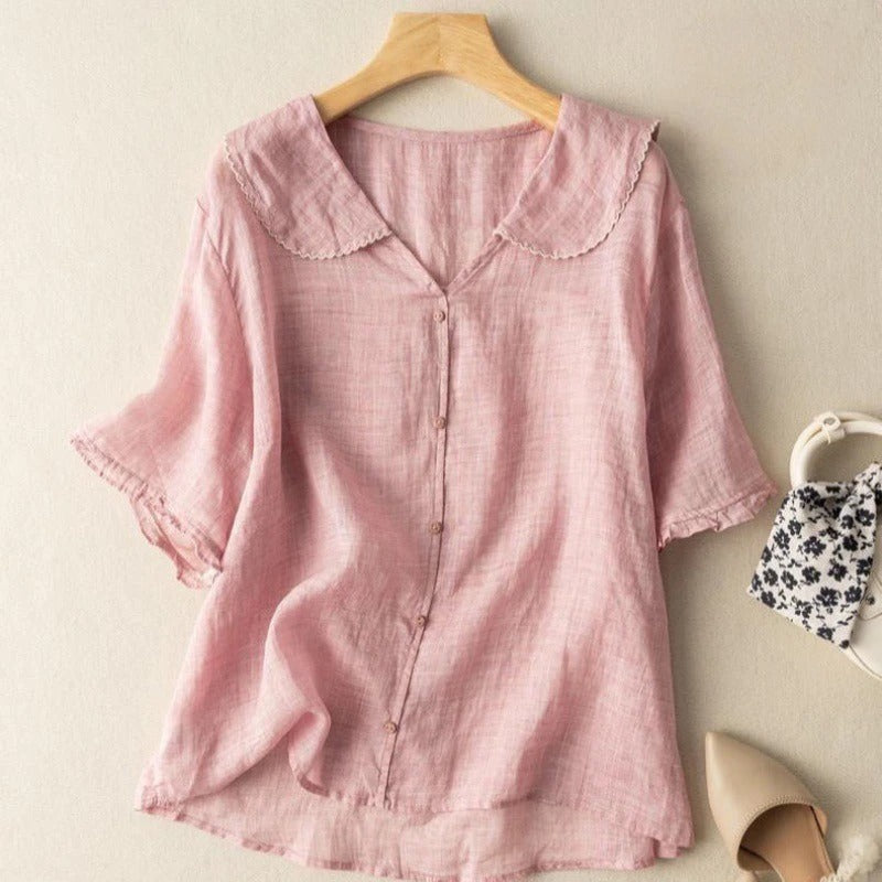 Margaret | Airy Linen Vacation Blouse