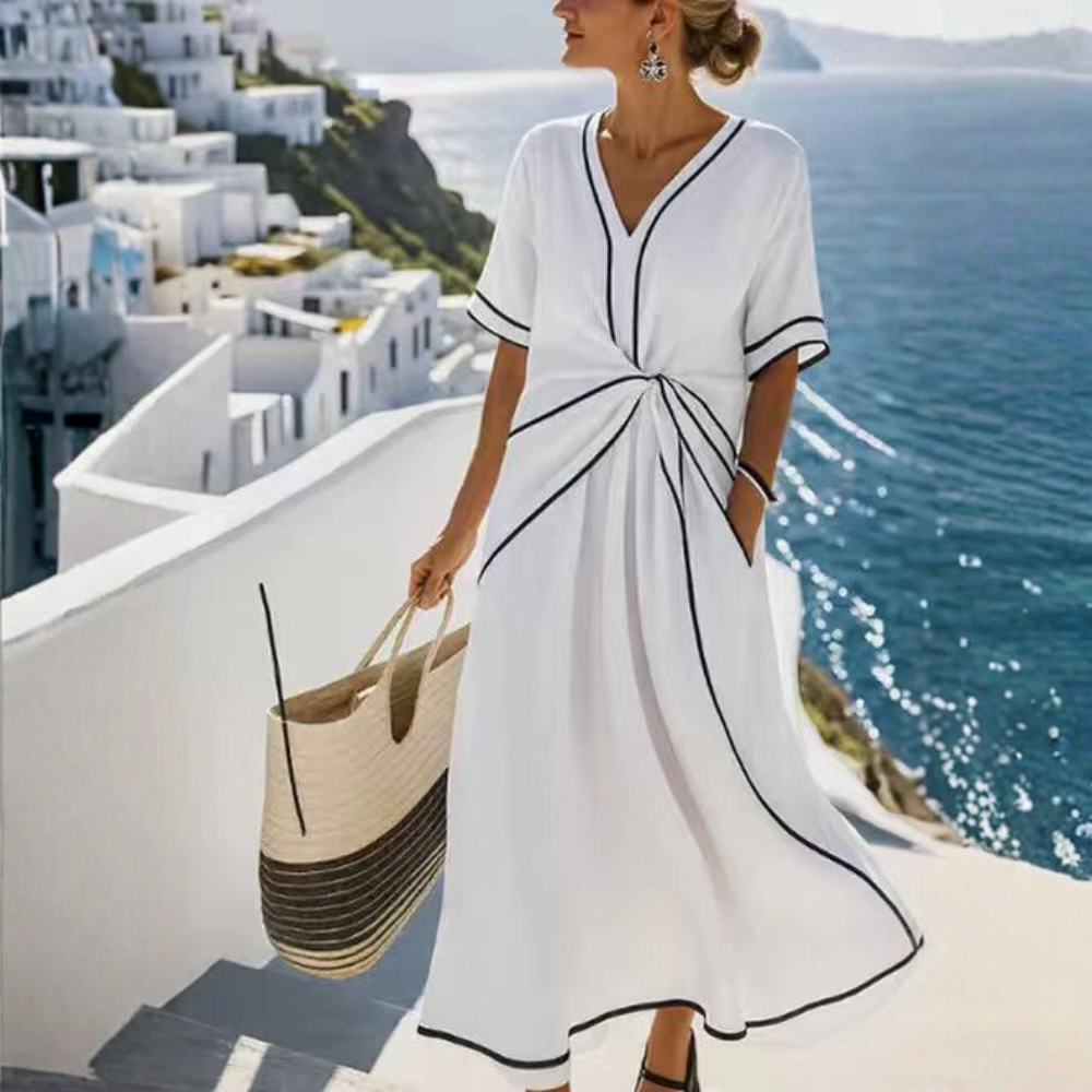 Judy™ - Casual summer dress with stripes