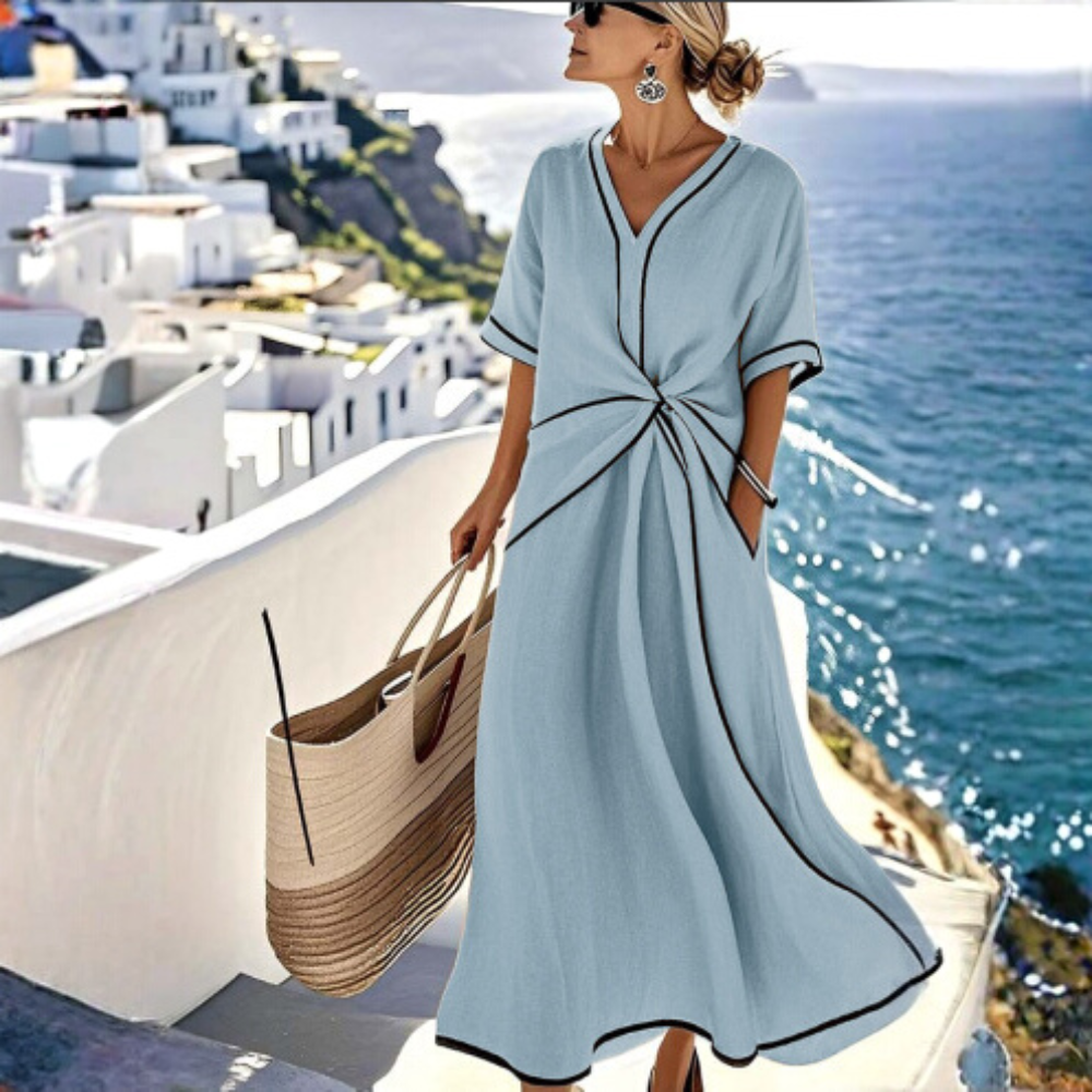 Judy™ - Casual summer dress with stripes