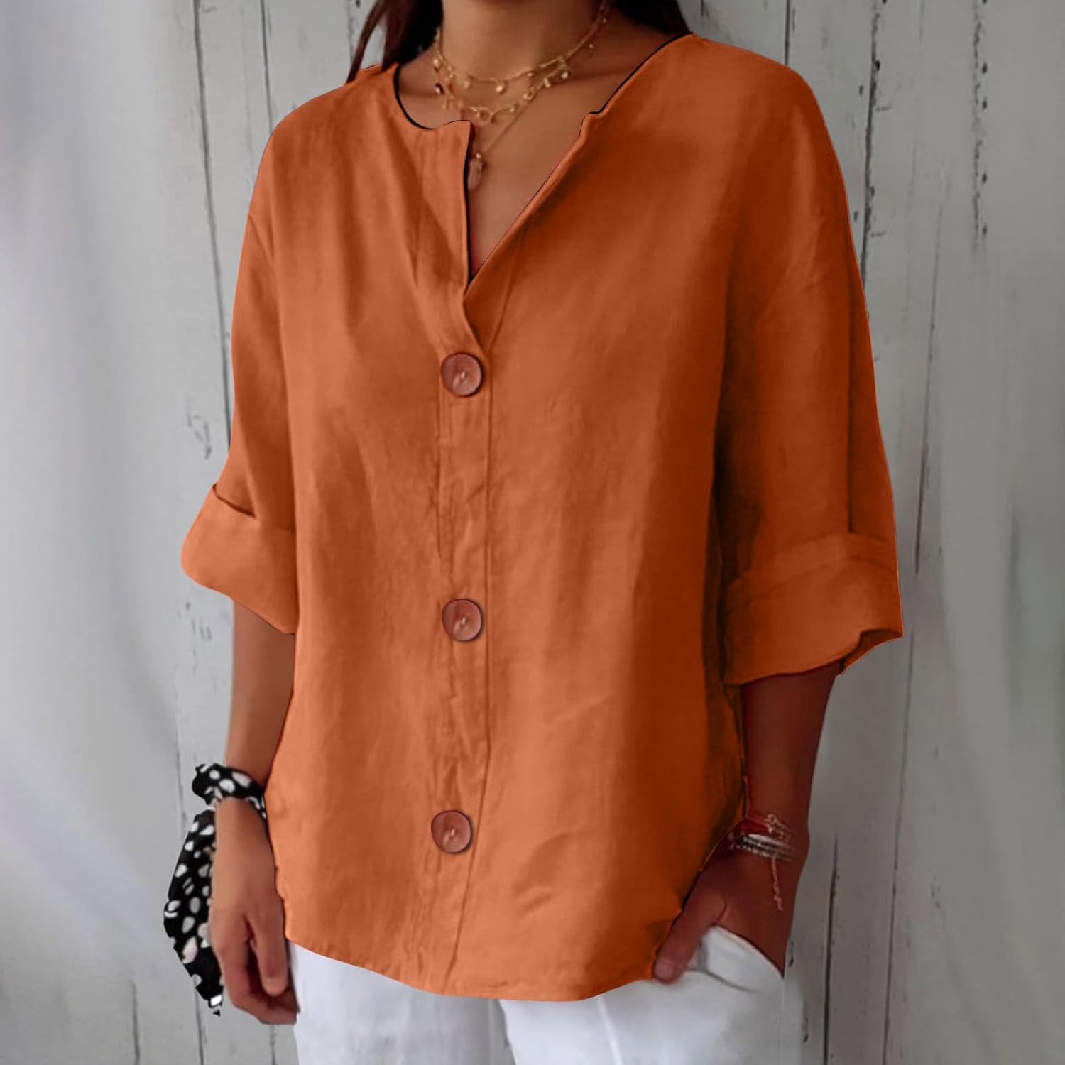 Paulina™ | Relaxed Linen Blouse for Timeless Elegance