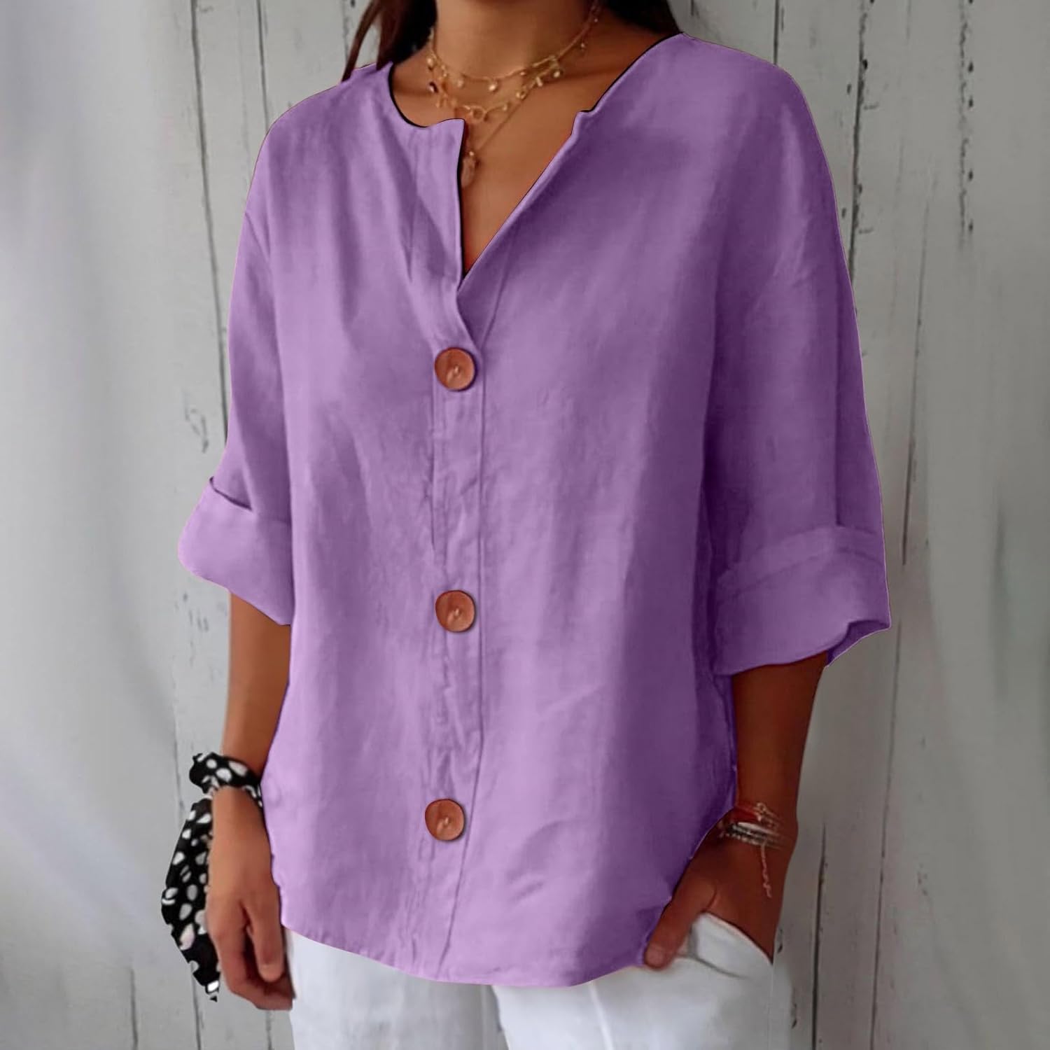 Paulina™ | Relaxed Linen Blouse for Timeless Elegance