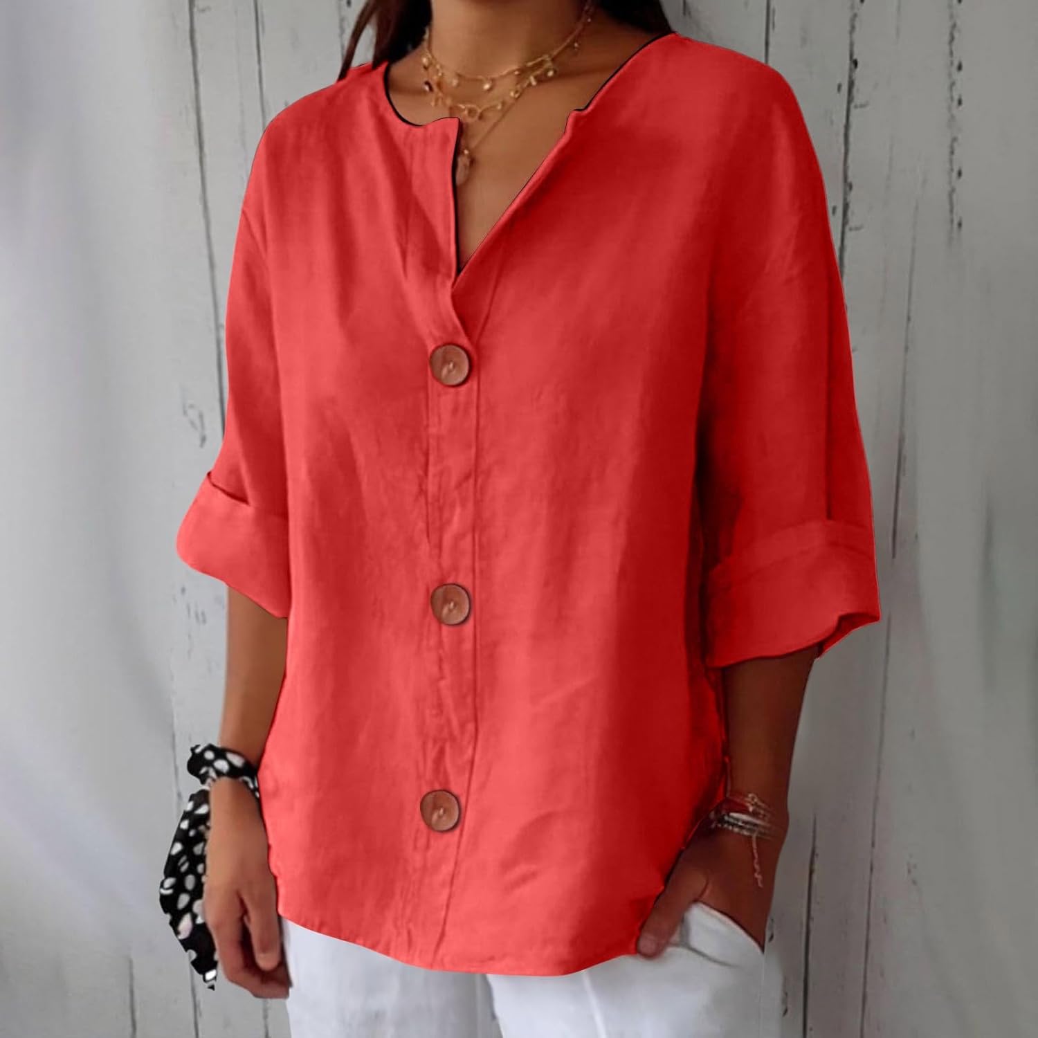 Paulina™ | Relaxed Linen Blouse for Timeless Elegance