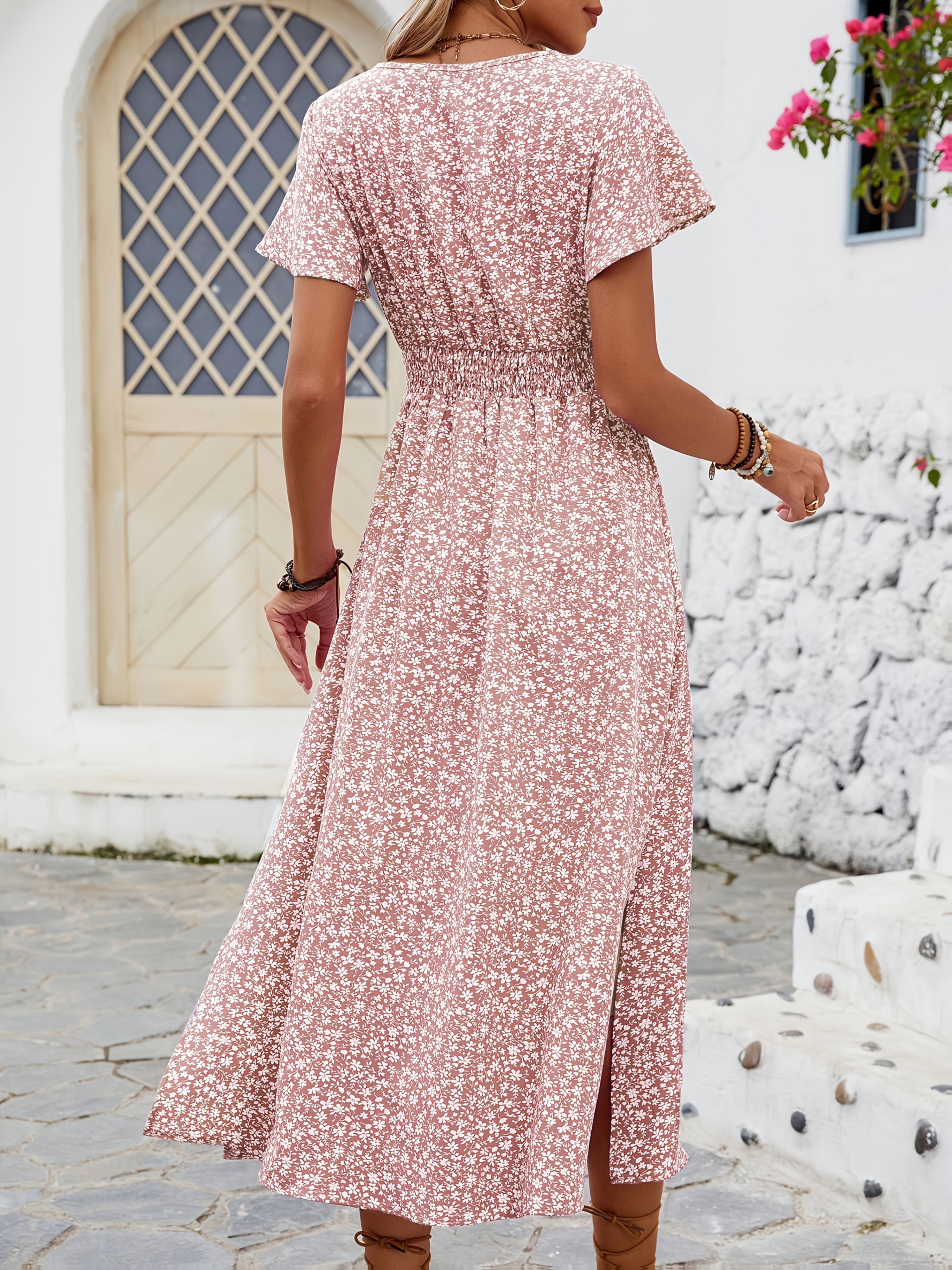 Betty™ | Floral Print V-Neck Maxi Dress