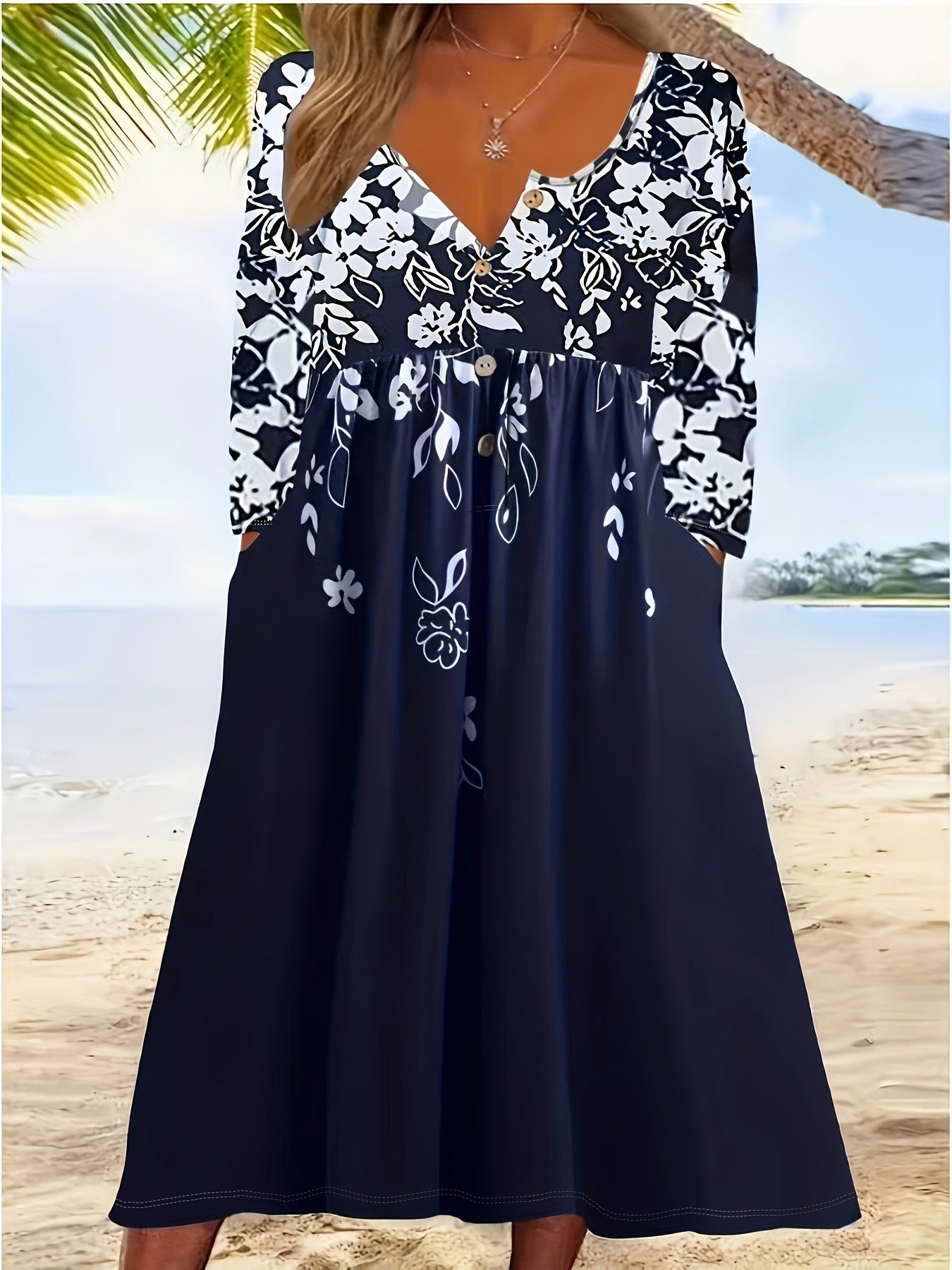 Morgan | Short Sleeve Midi Vacation Dress