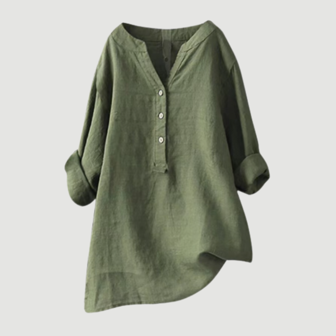 Angela™ | Airy and Comfortable Linen Shirt with Buttons