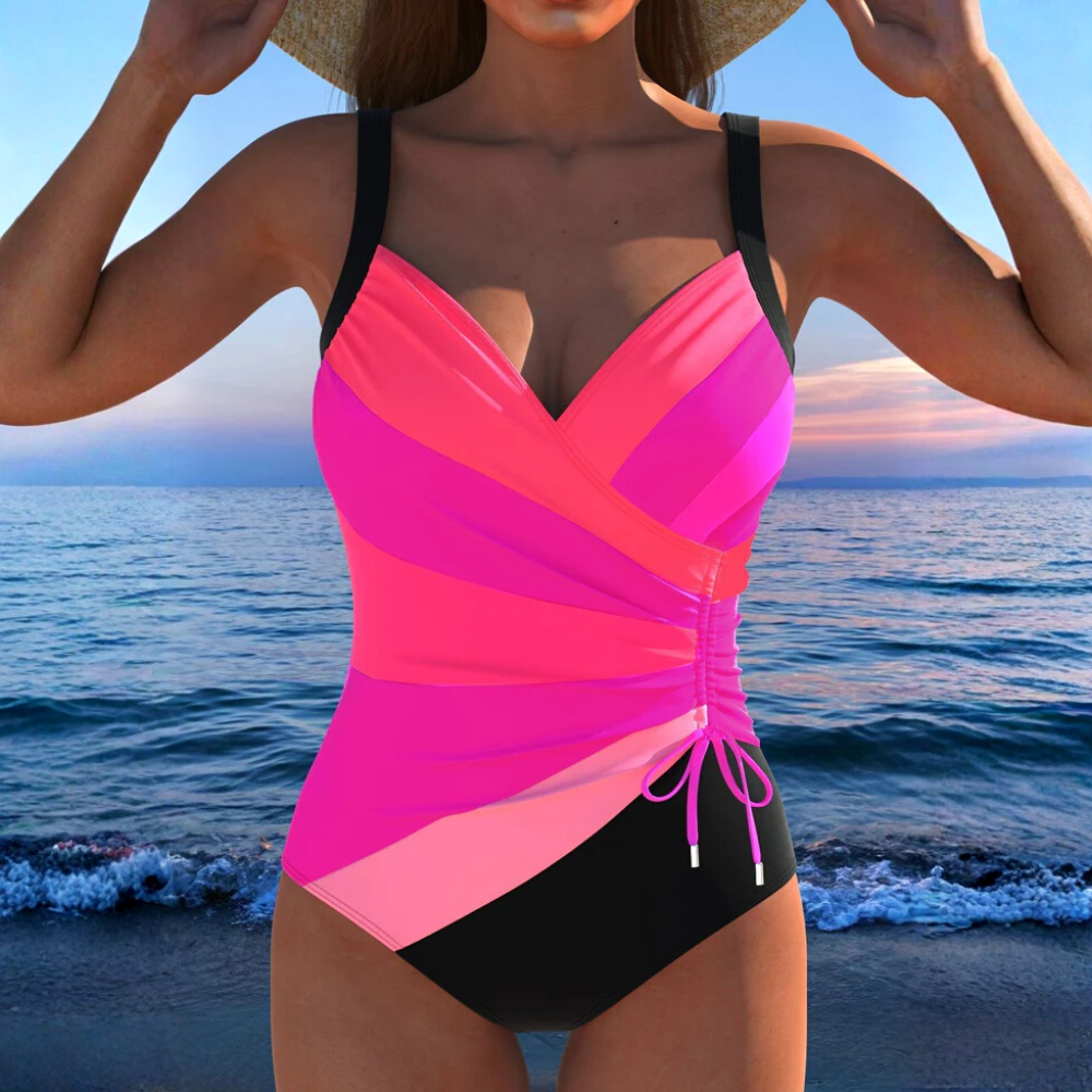 Beatrice™ | Shaping Swimsuit with Colorful Accent
