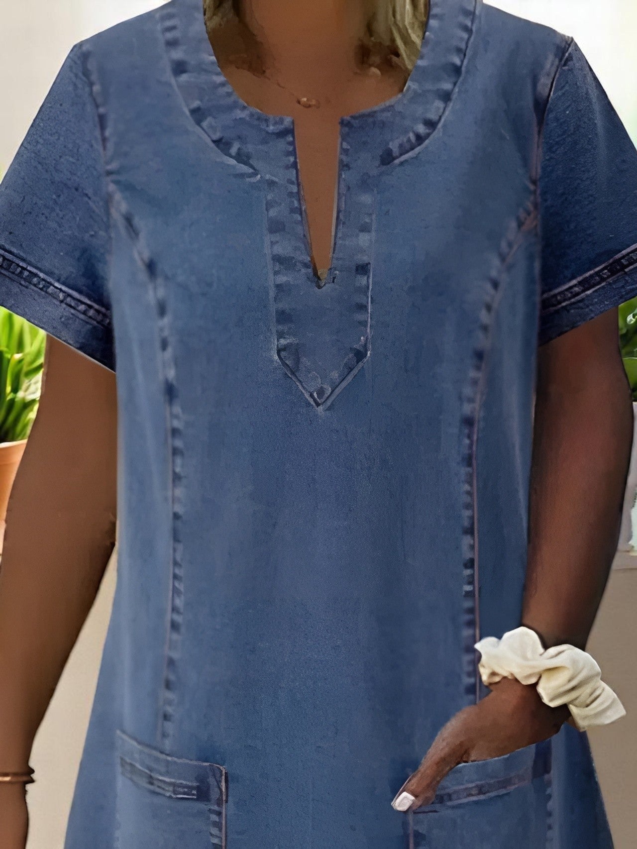 Dorothy™ | Soft Denim Dress with Front Pockets