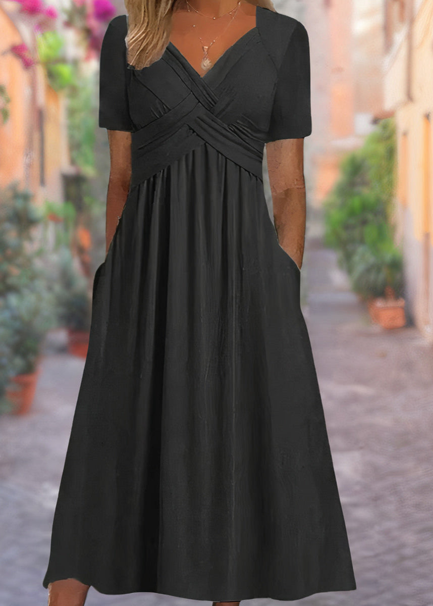 Carla™ - Comfortable V-Neck Dress