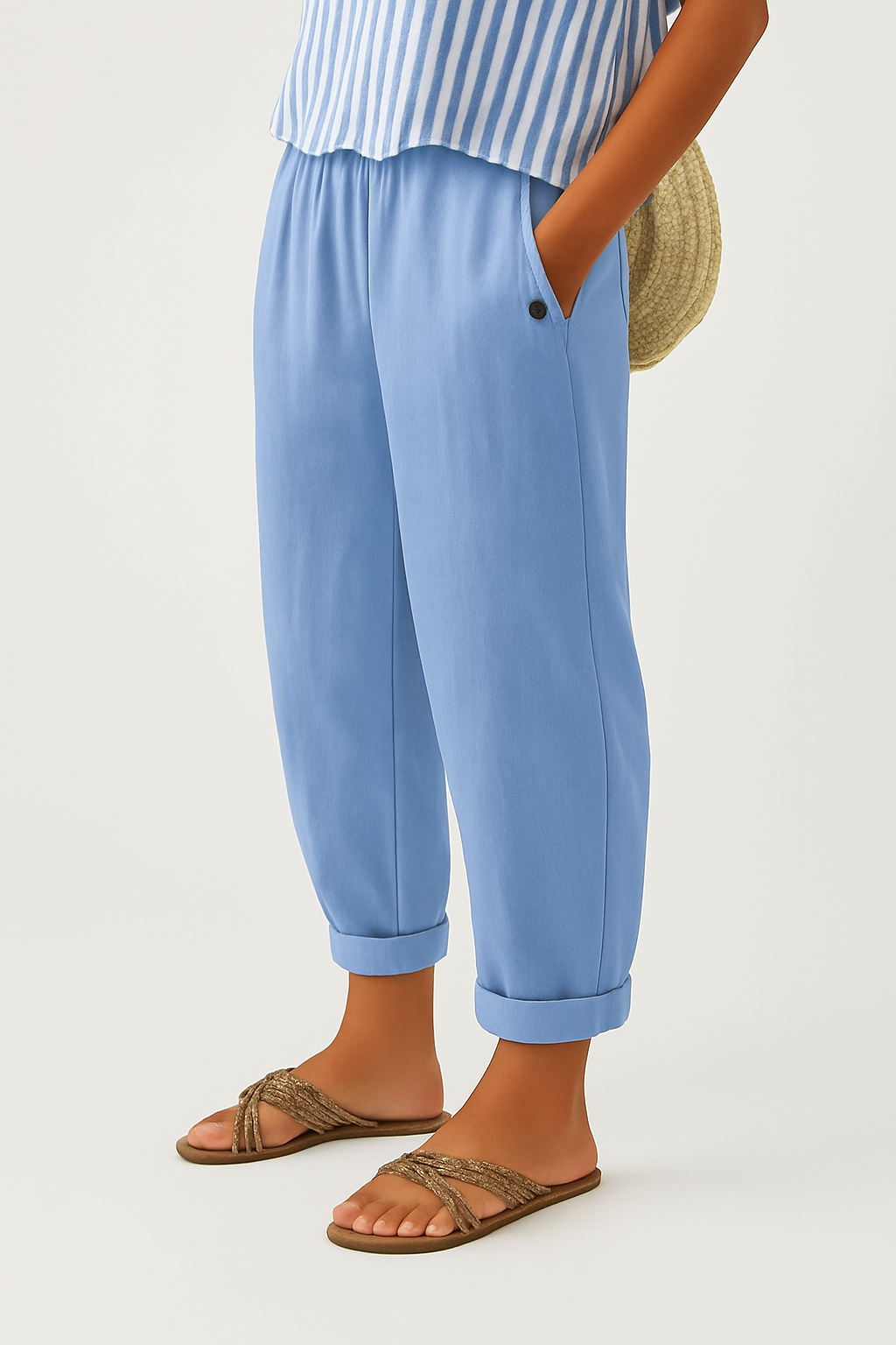 Sharona™ | Breathable Linen-Cotton Trousers