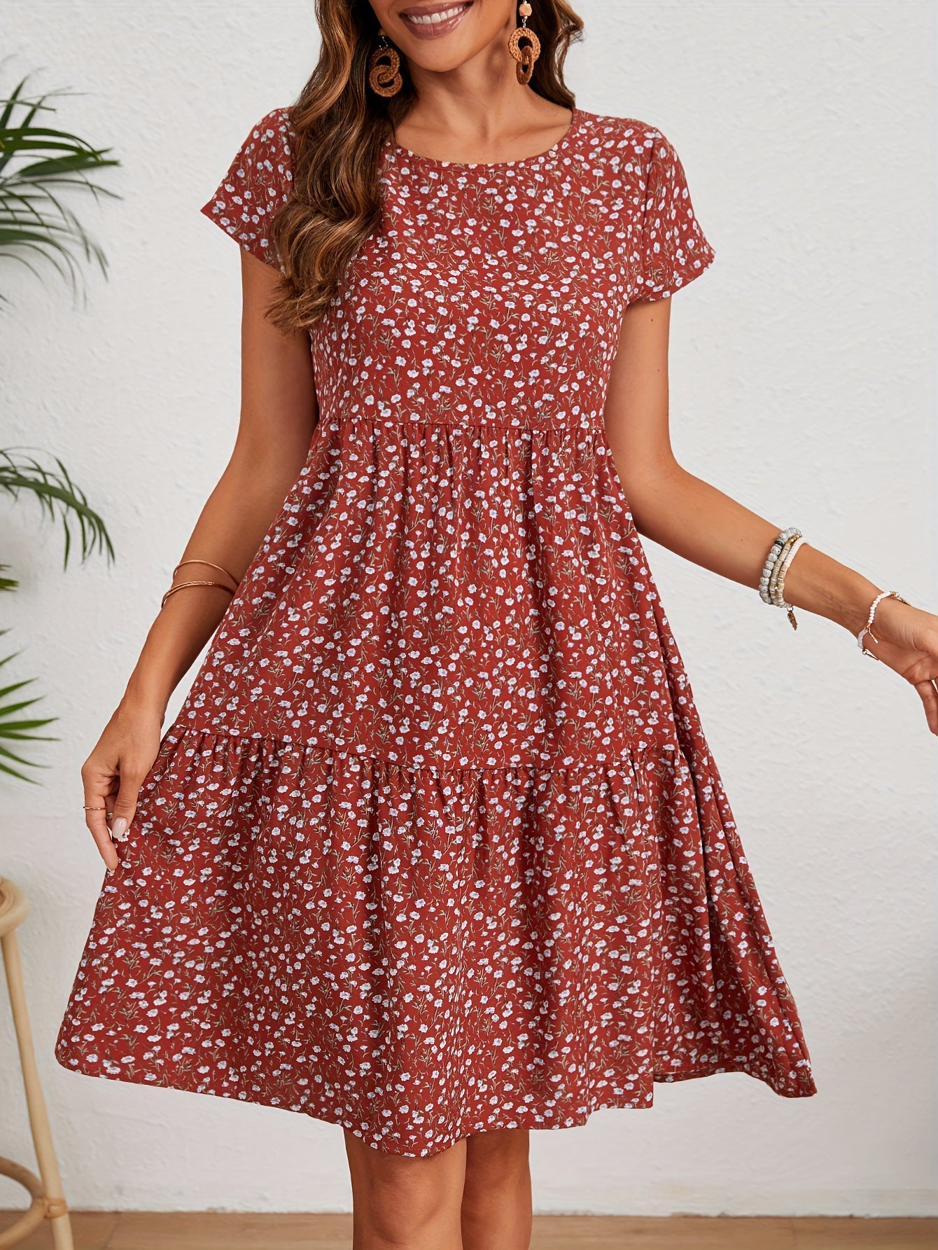 Rebecca™ | Vintage Short Sleeve Dress Perfect For Vacation