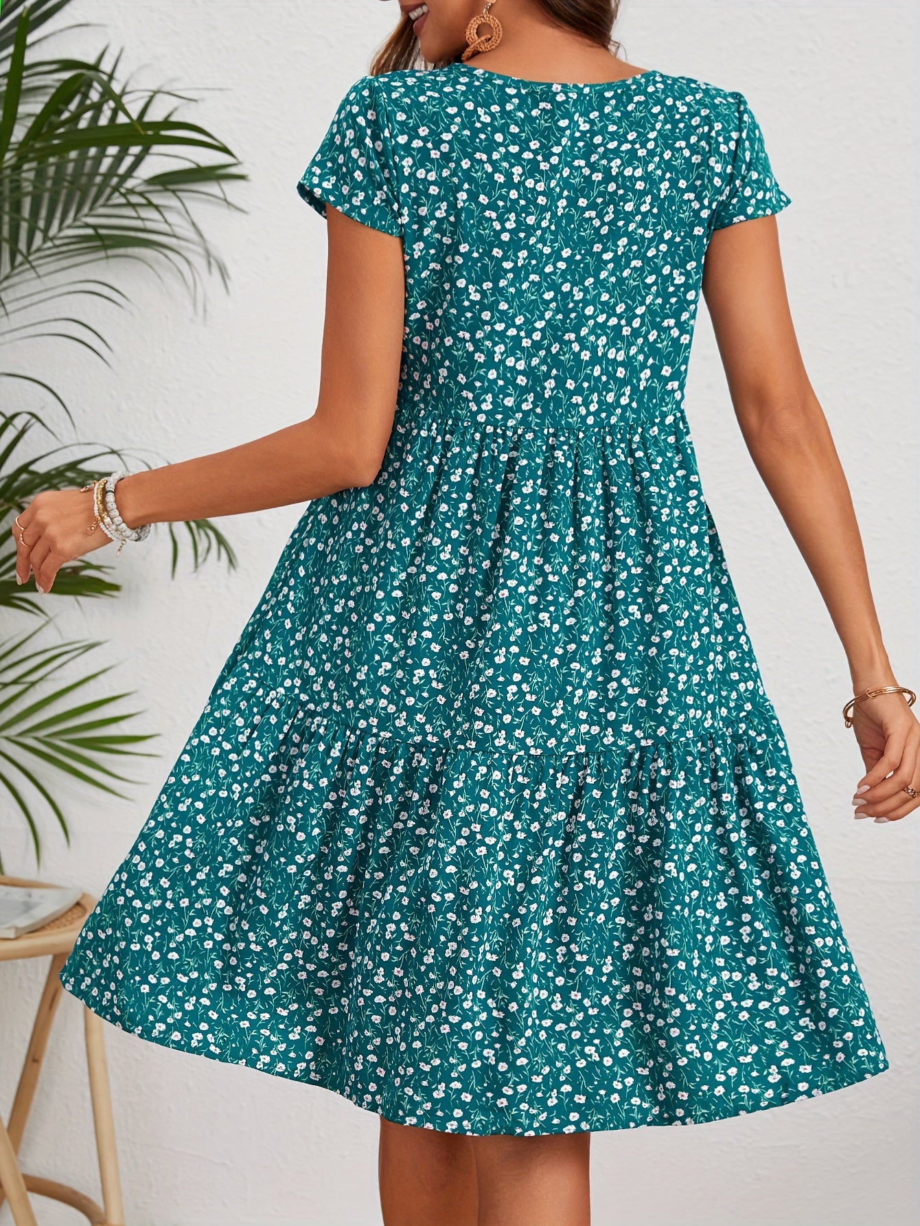 Rebecca™ | Vintage Short Sleeve Dress Perfect For Vacation