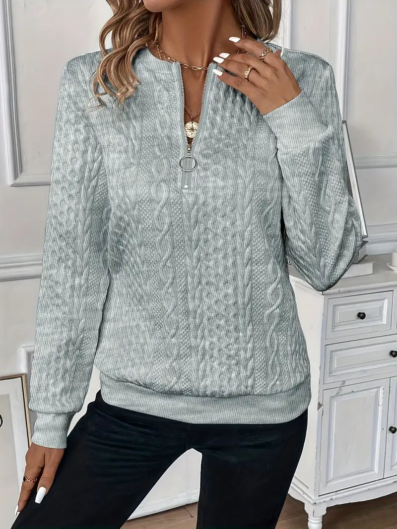 Edith – Soft Zipped Sweater