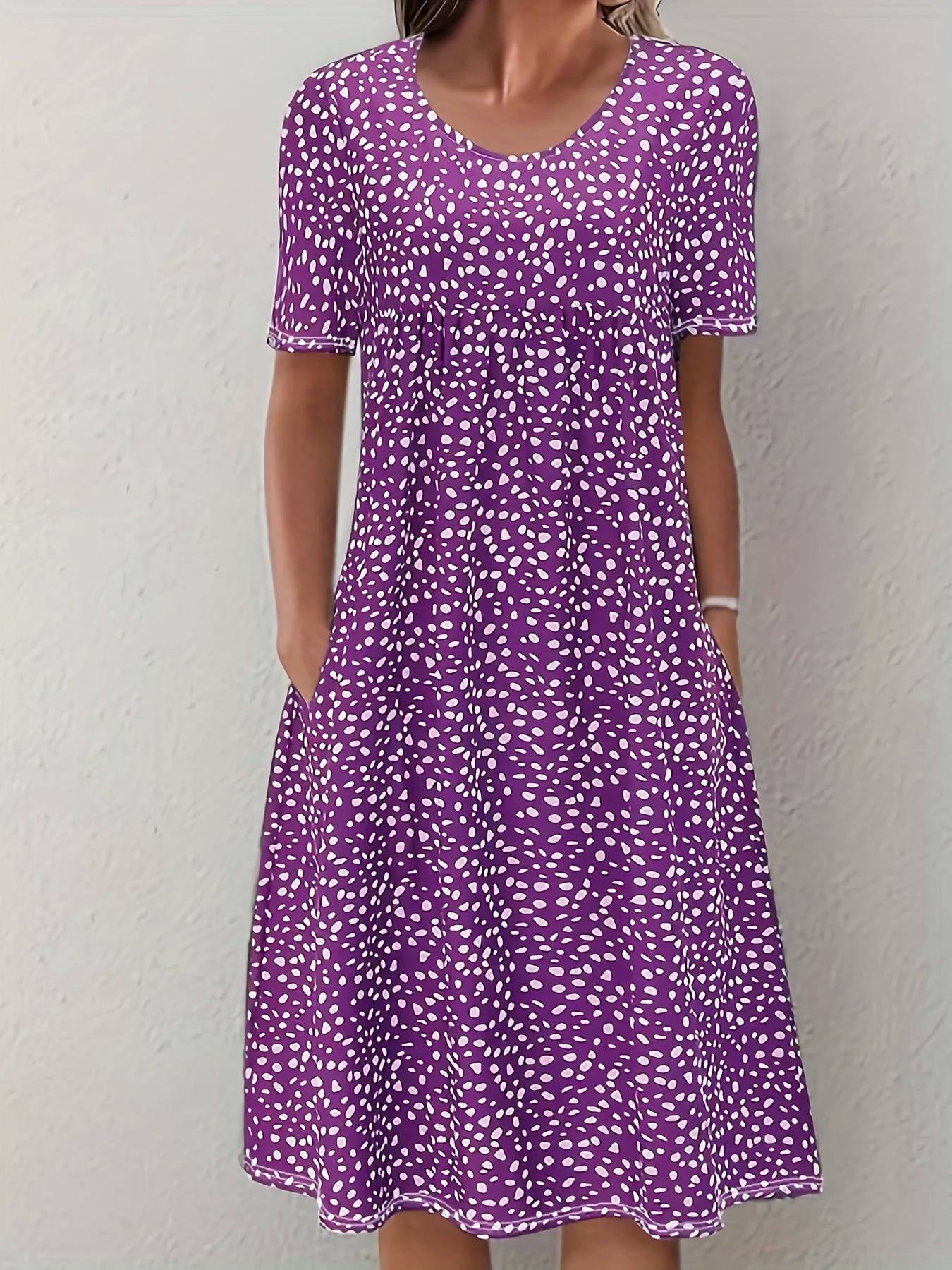 Jenny | Casual Crew Neck Short Sleeve Dress