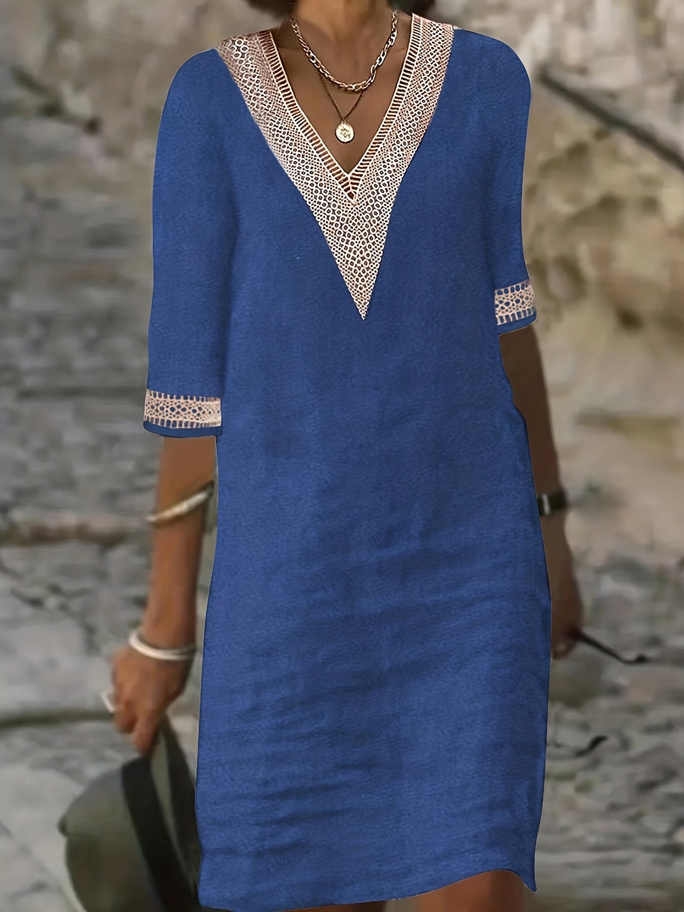 Sophie | Vacation V-Neck Lace Dress