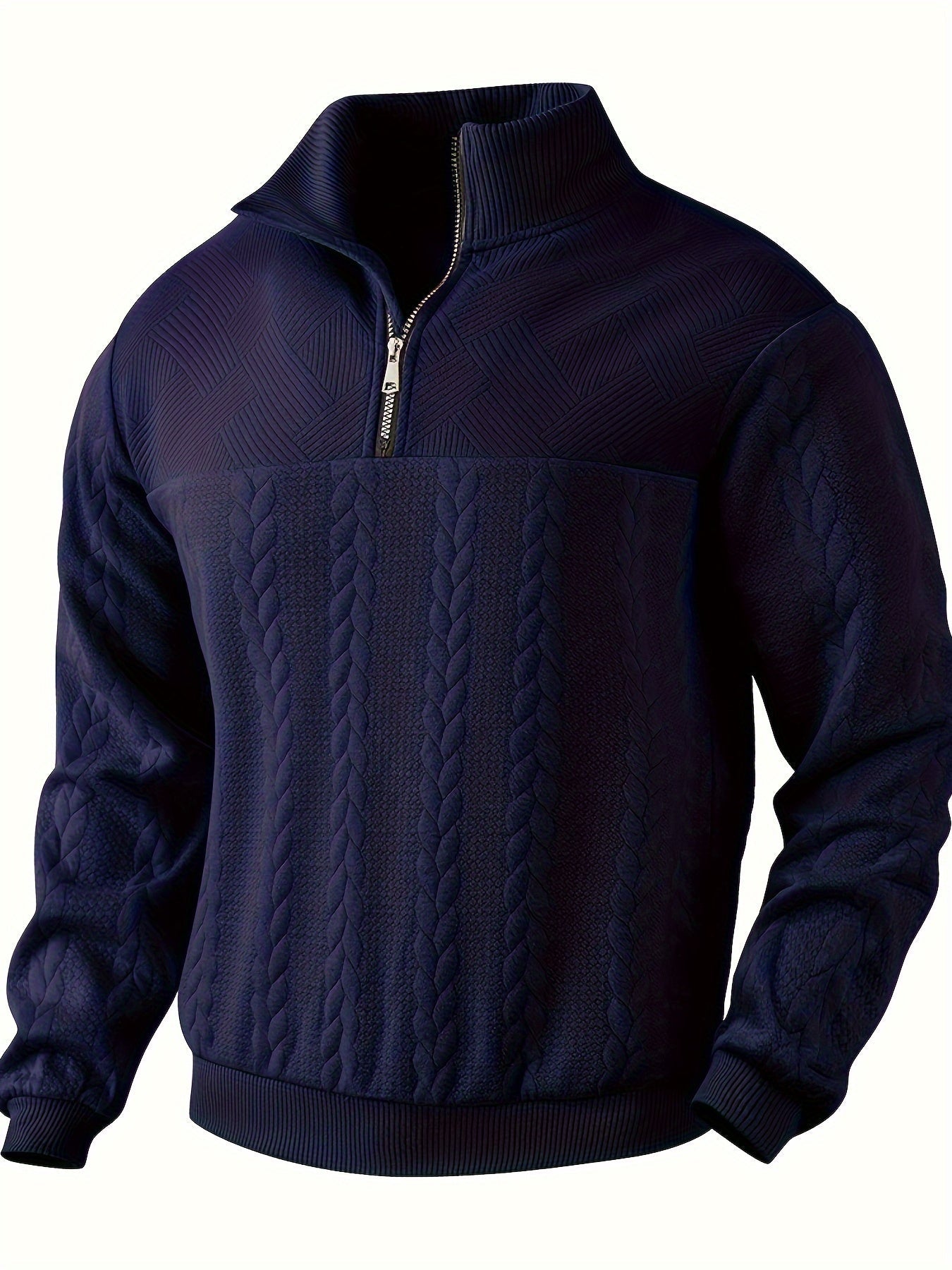 Edward – Vintage Men's Pullover with Zipper - myrale.com
