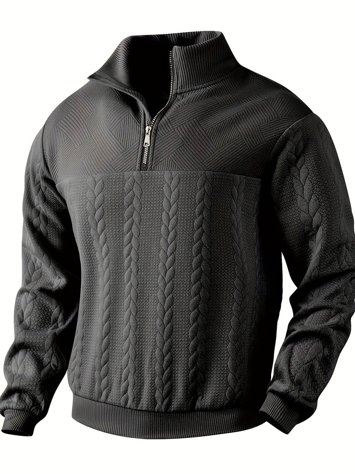 Edward – Vintage Men's Pullover with Zipper - myrale.com