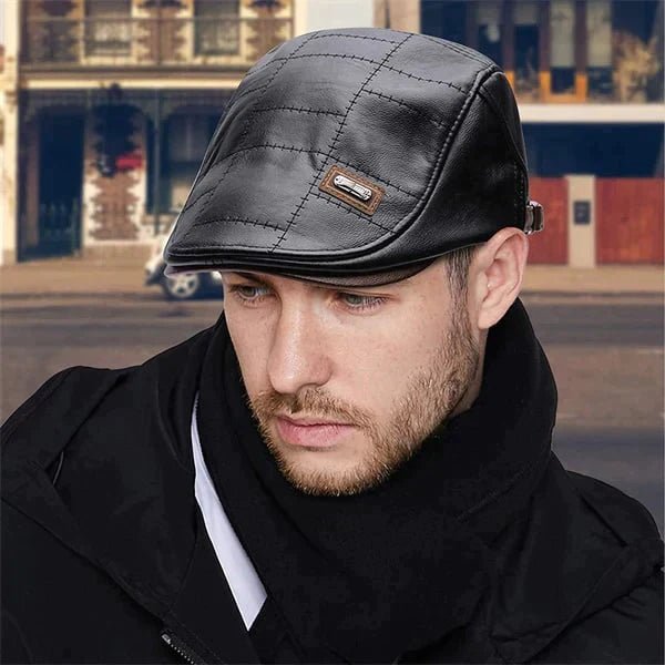 Oxford Luxe Leather Beret - myrale.com