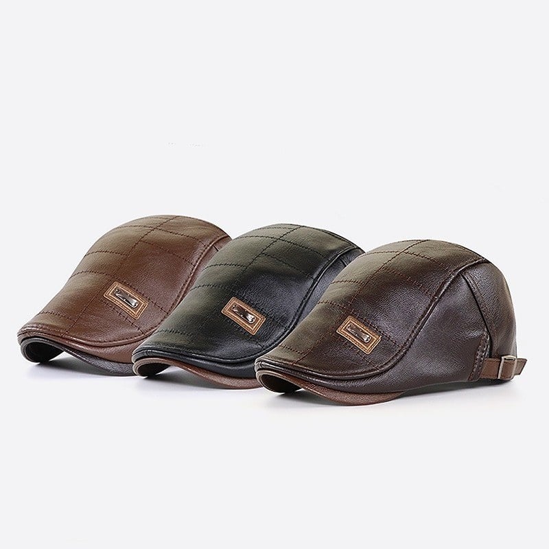 Oxford Luxe Leather Beret - myrale.com