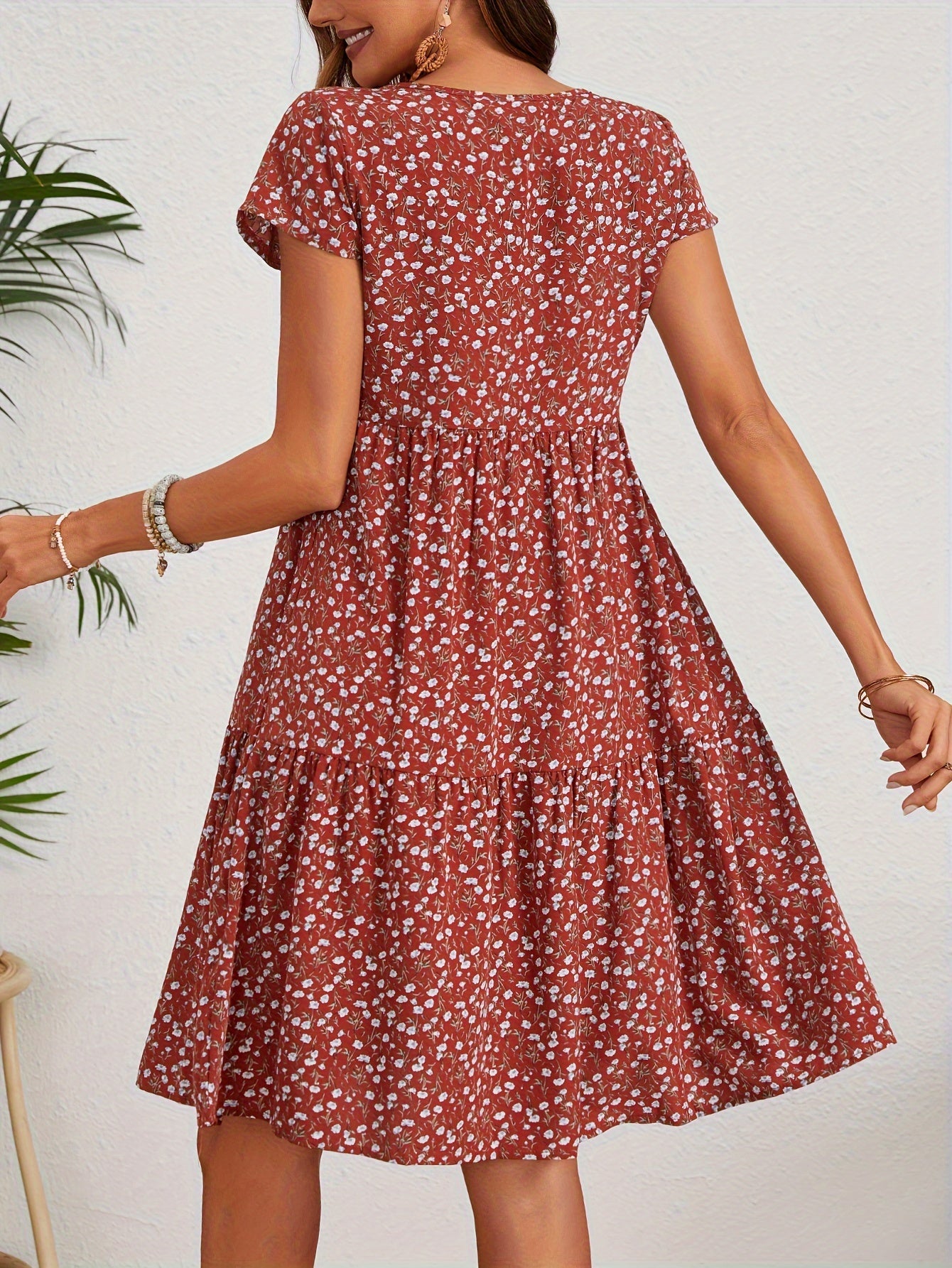 Rebecca™ | Vintage Short Sleeve Dress Perfect For Vacation