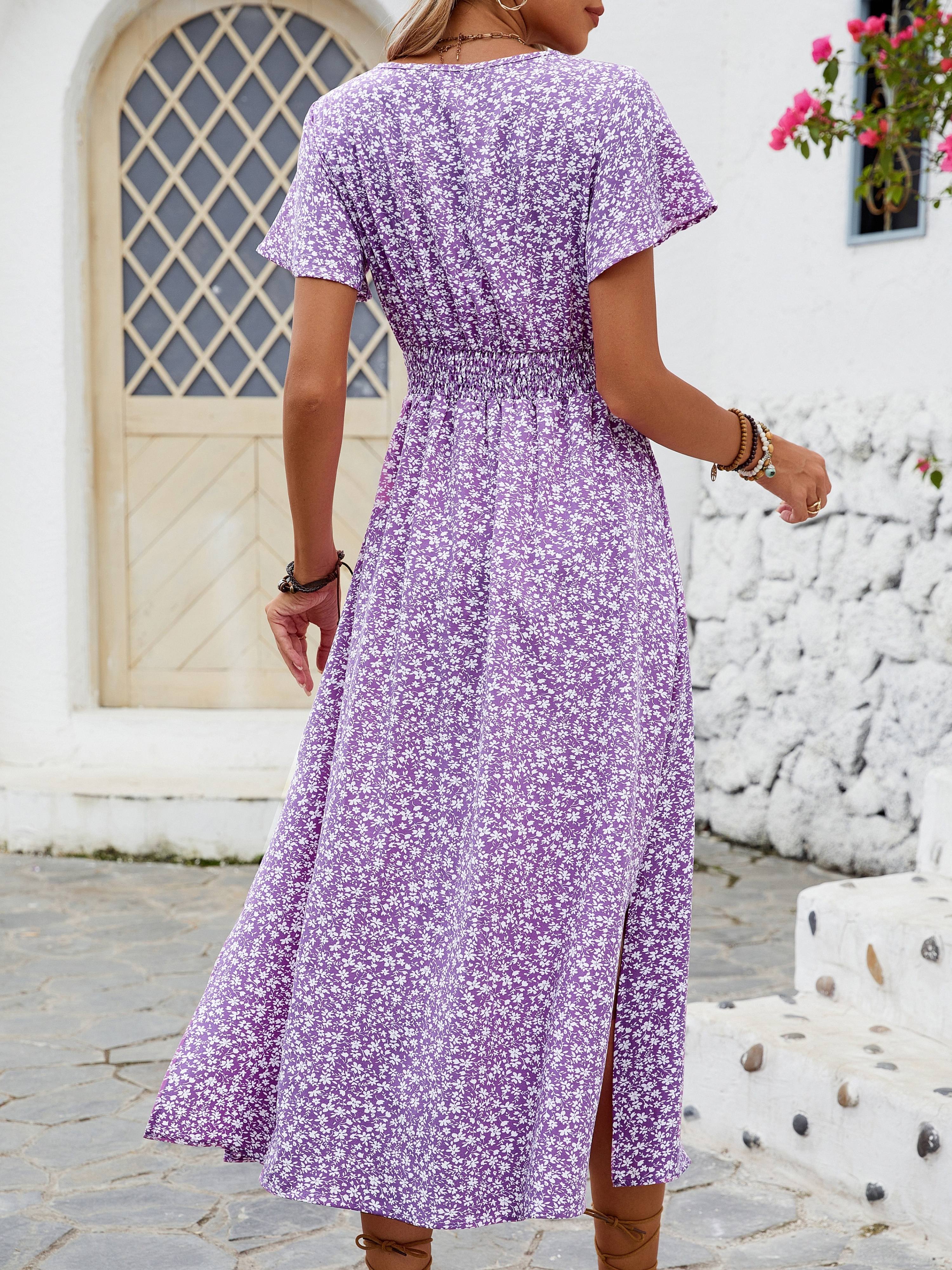Betty™ | Floral Print V-Neck Maxi Dress