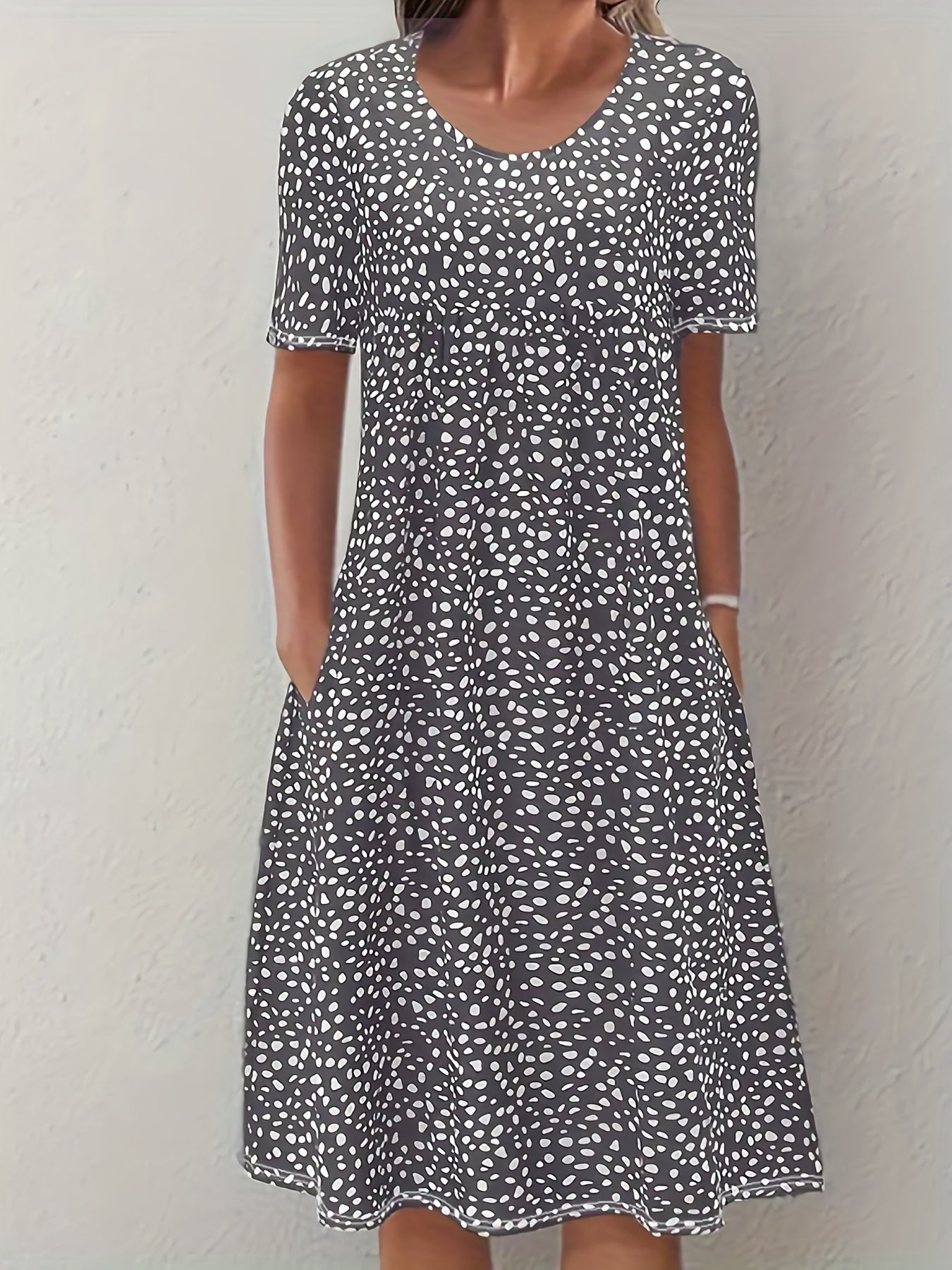 Jenny | Casual Crew Neck Short Sleeve Dress