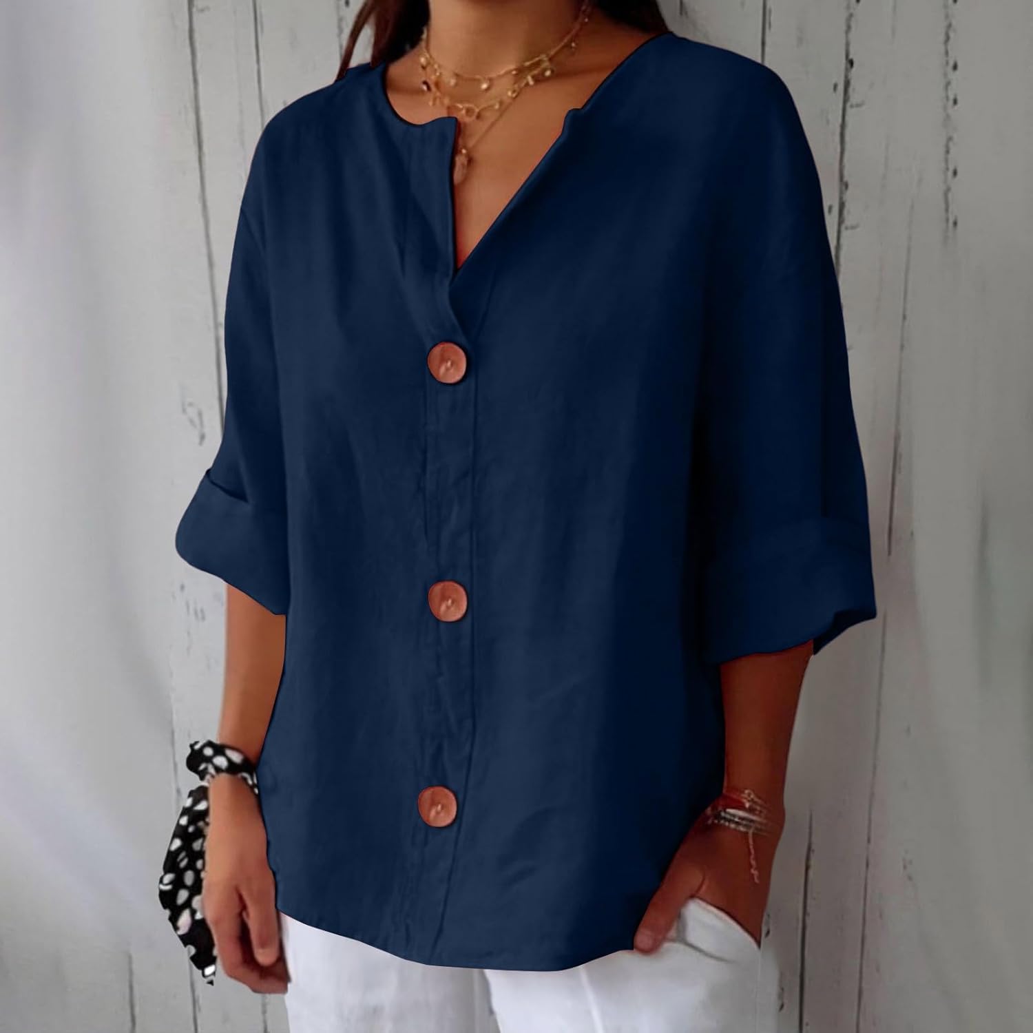 Paulina™ | Relaxed Linen Blouse for Timeless Elegance