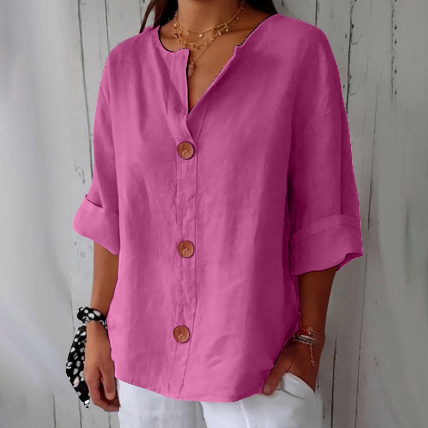 Paulina™ | Relaxed Linen Blouse for Timeless Elegance