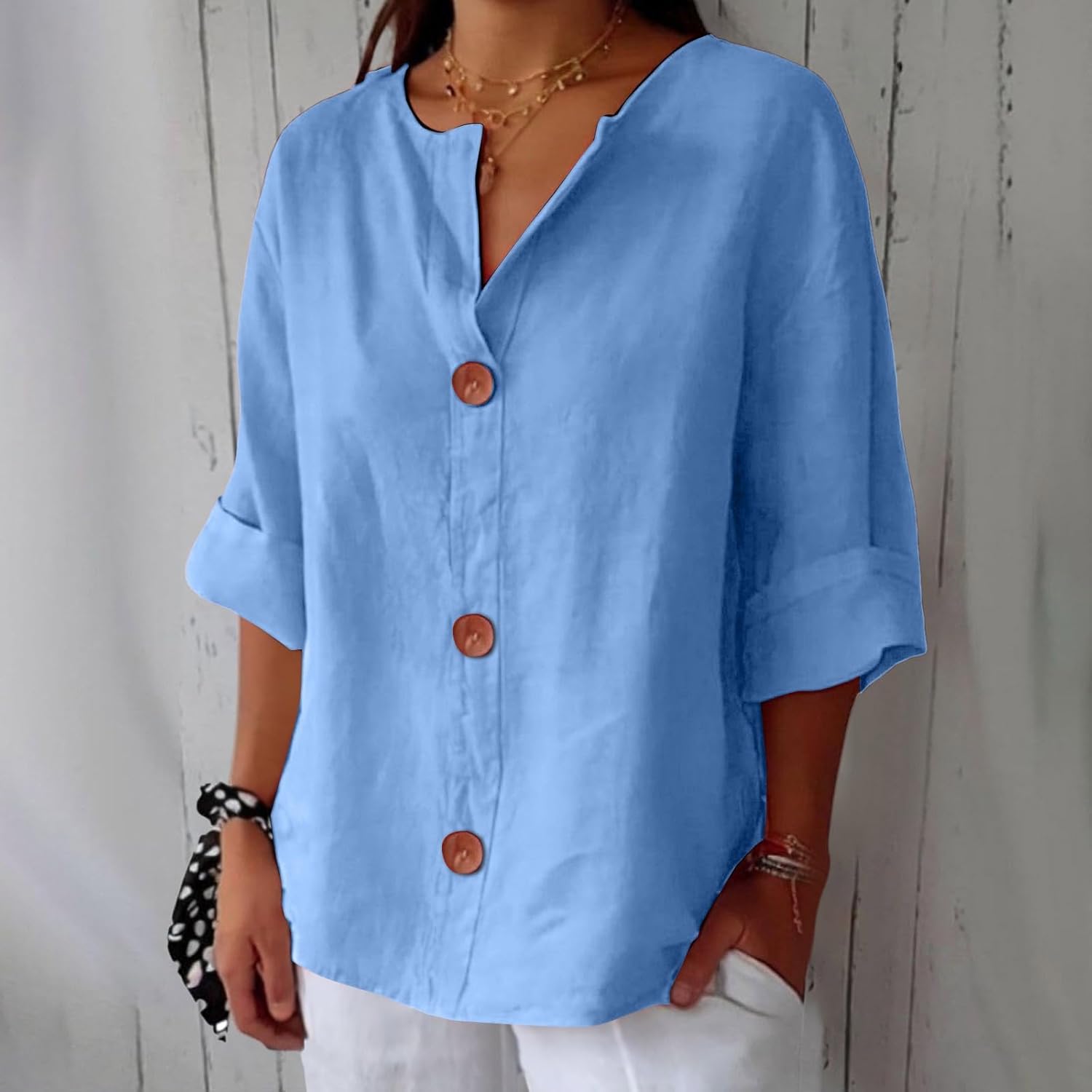 Paulina™ | Relaxed Linen Blouse for Timeless Elegance