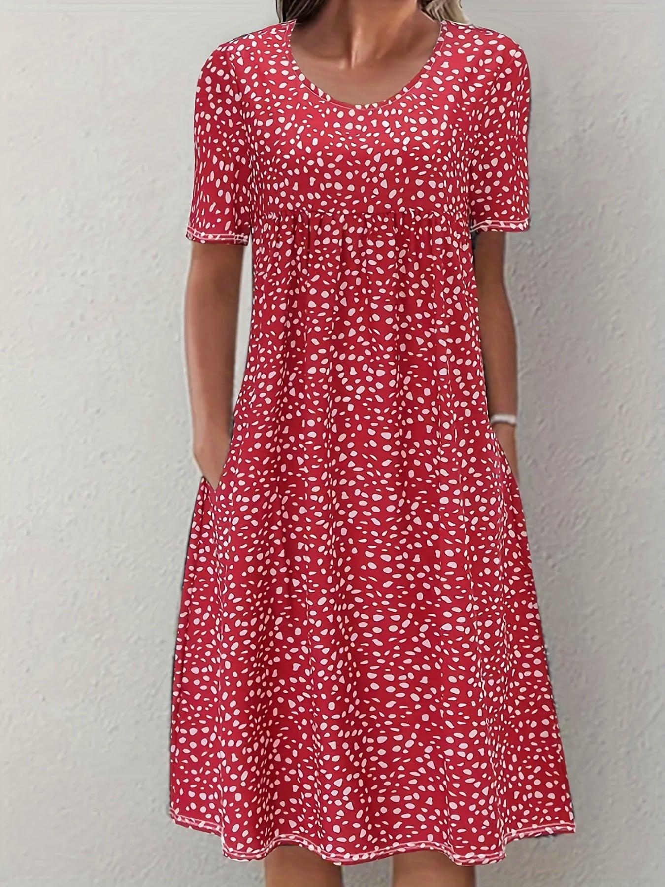 Jenny | Casual Crew Neck Short Sleeve Dress