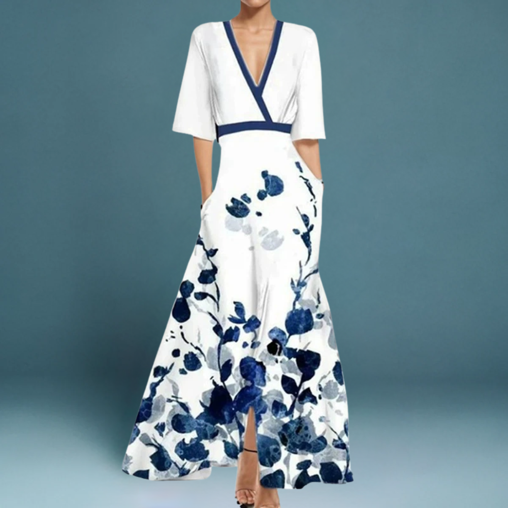 Paula™ | Elegant Long Floral Dress