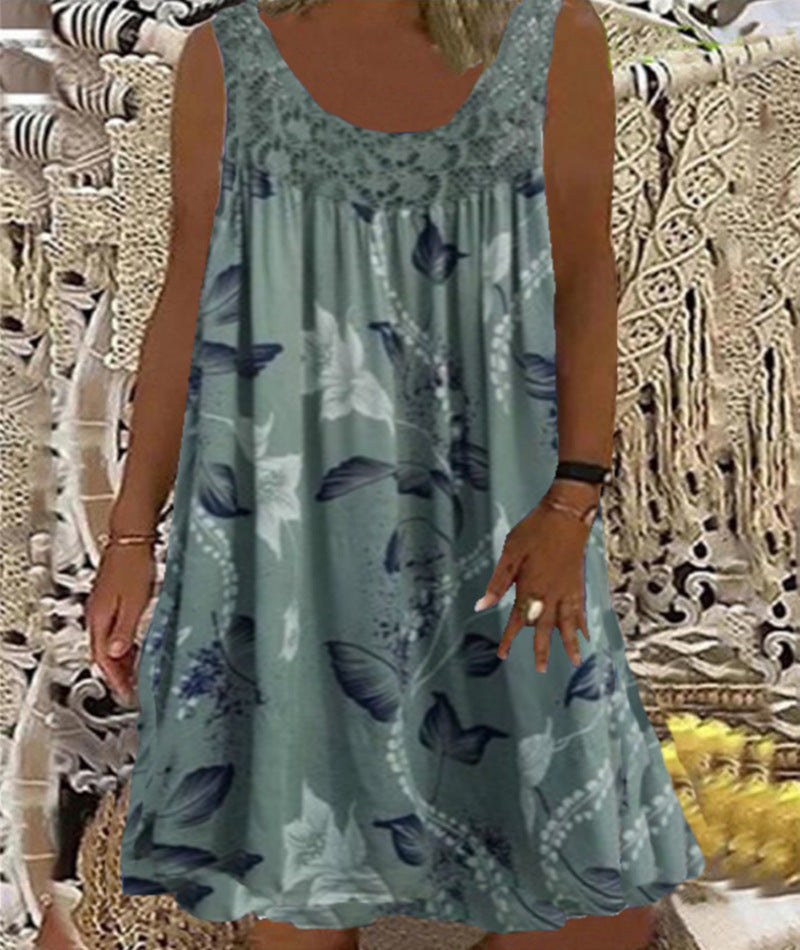 Brenda | Floral Print Sleeveless Dress