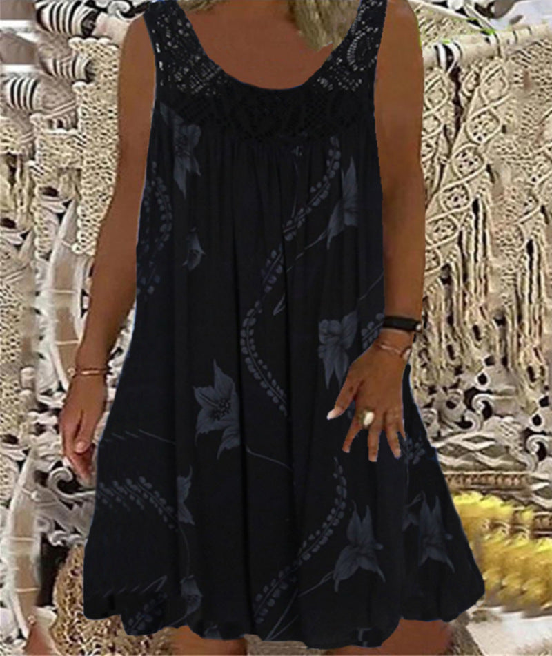 Brenda | Floral Print Sleeveless Dress