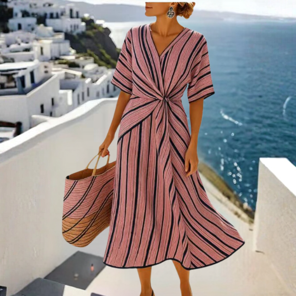 Judy™ - Casual summer dress with stripes