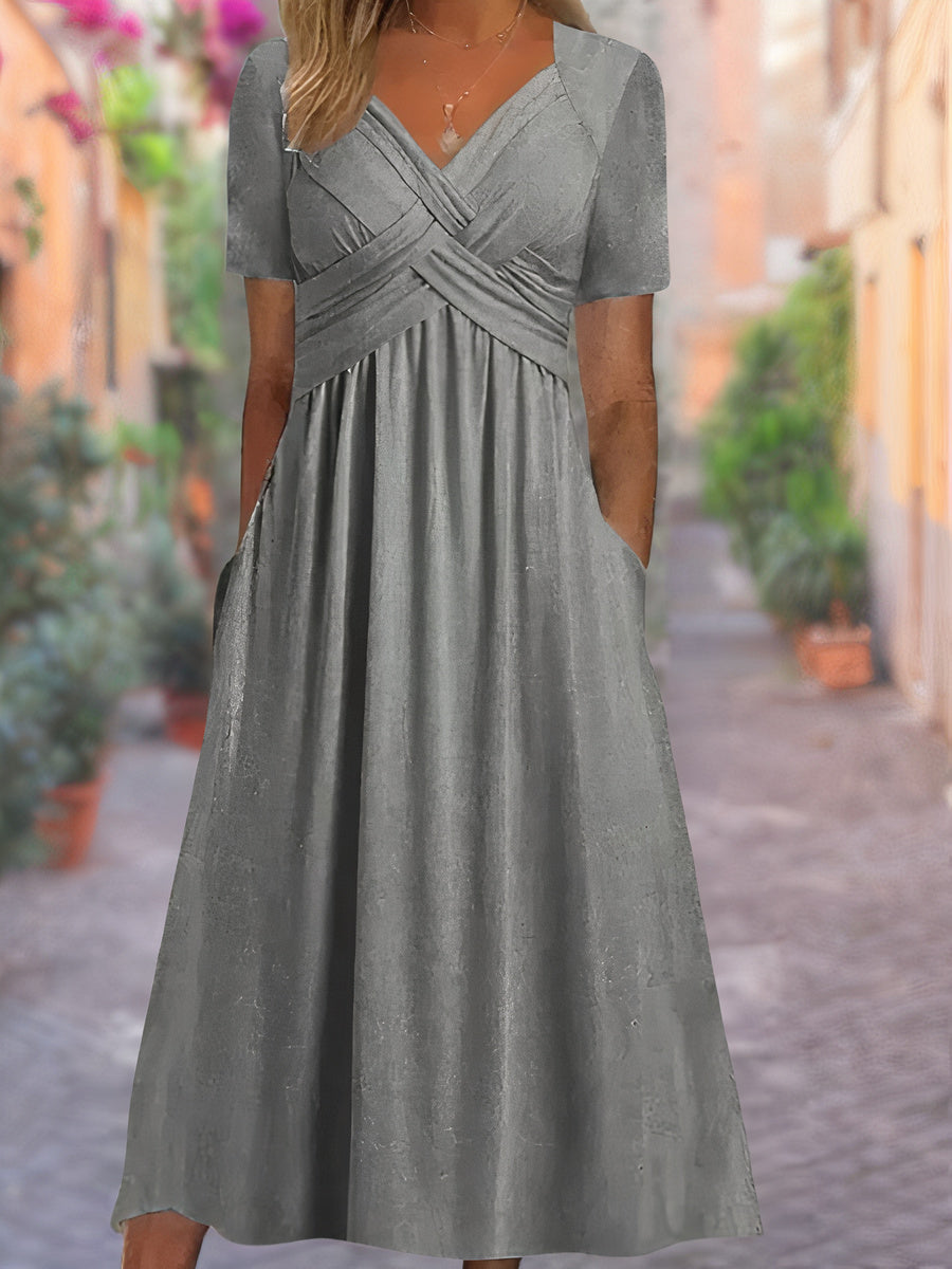Carla™ - Comfortable V-Neck Dress