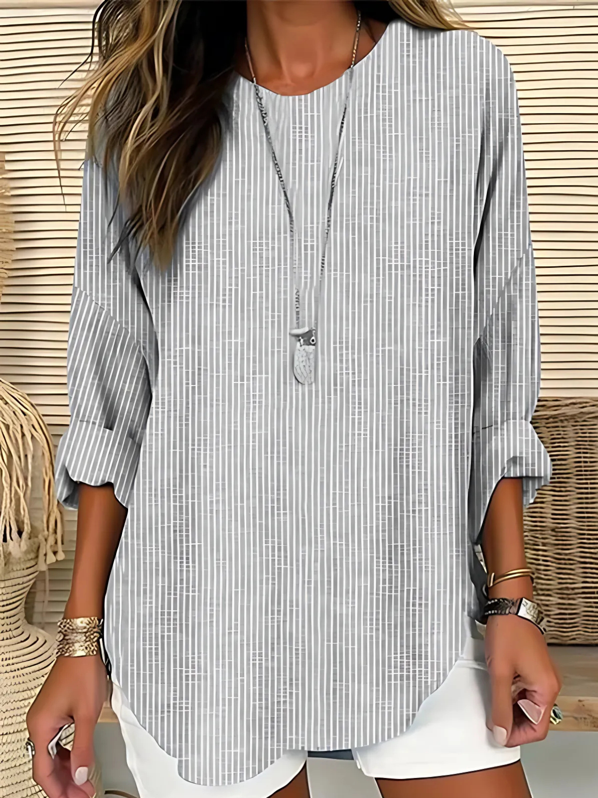 Megan™ | Trendy Striped Blouse