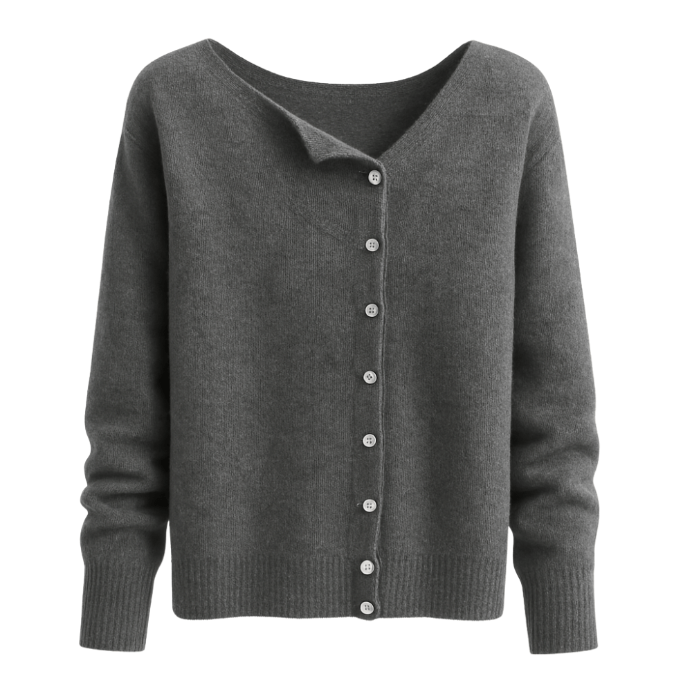 Bellavita - Asymmetrical Jumper with Buttons - Amour Mayfair