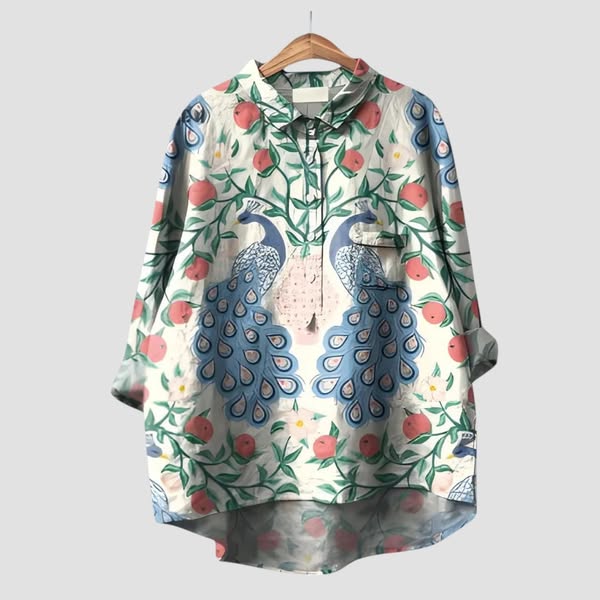 Charlotte | Handmade Floral Shirt for Women - barbara - cambridge