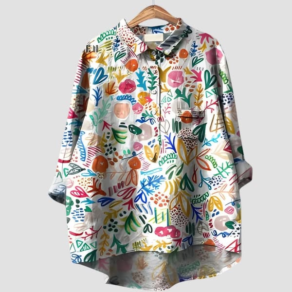 Charlotte | Handmade Floral Shirt for Women - barbara - cambridge