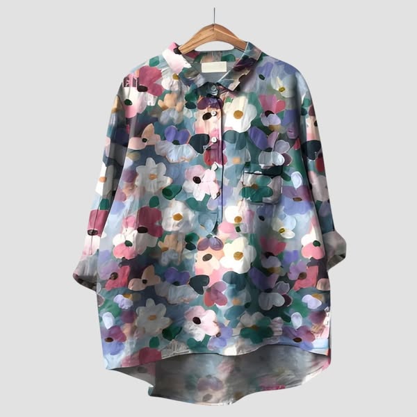 Charlotte | Handmade Floral Shirt for Women - barbara - cambridge