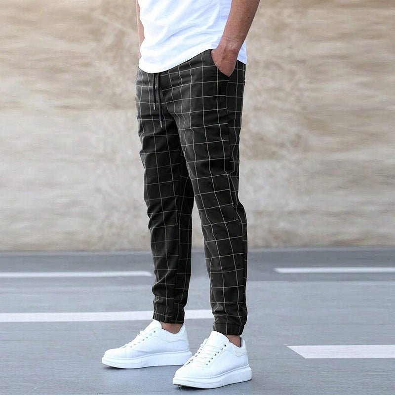COLOMBO | MEN'S CHECKED JOGGER PANTS - Amour Mayfair