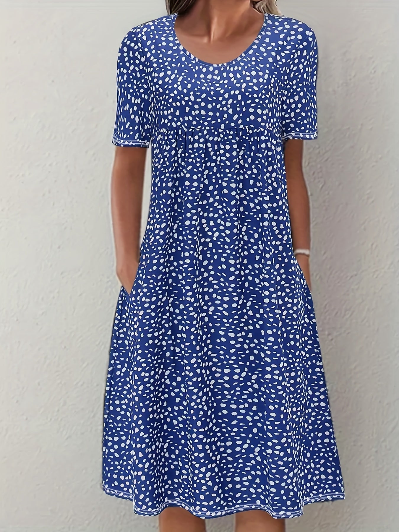 Jenny | Casual Crew Neck Short Sleeve Dress