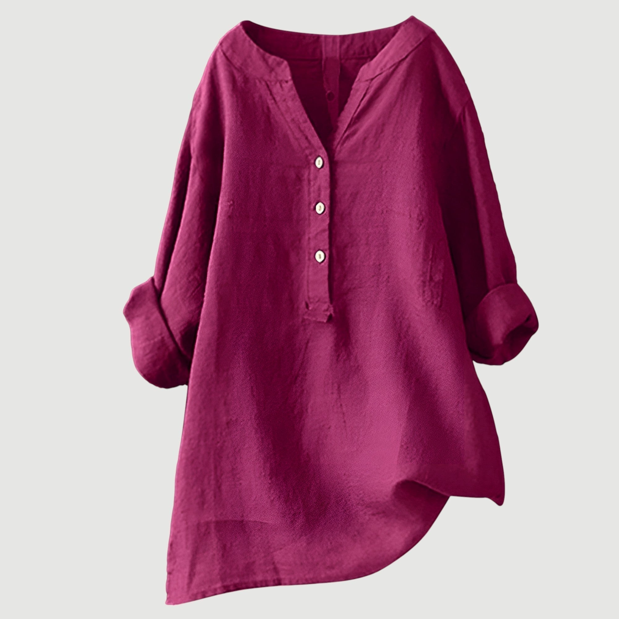 Angela™ |  Airy and Comfortable Linen Shirt with Buttons