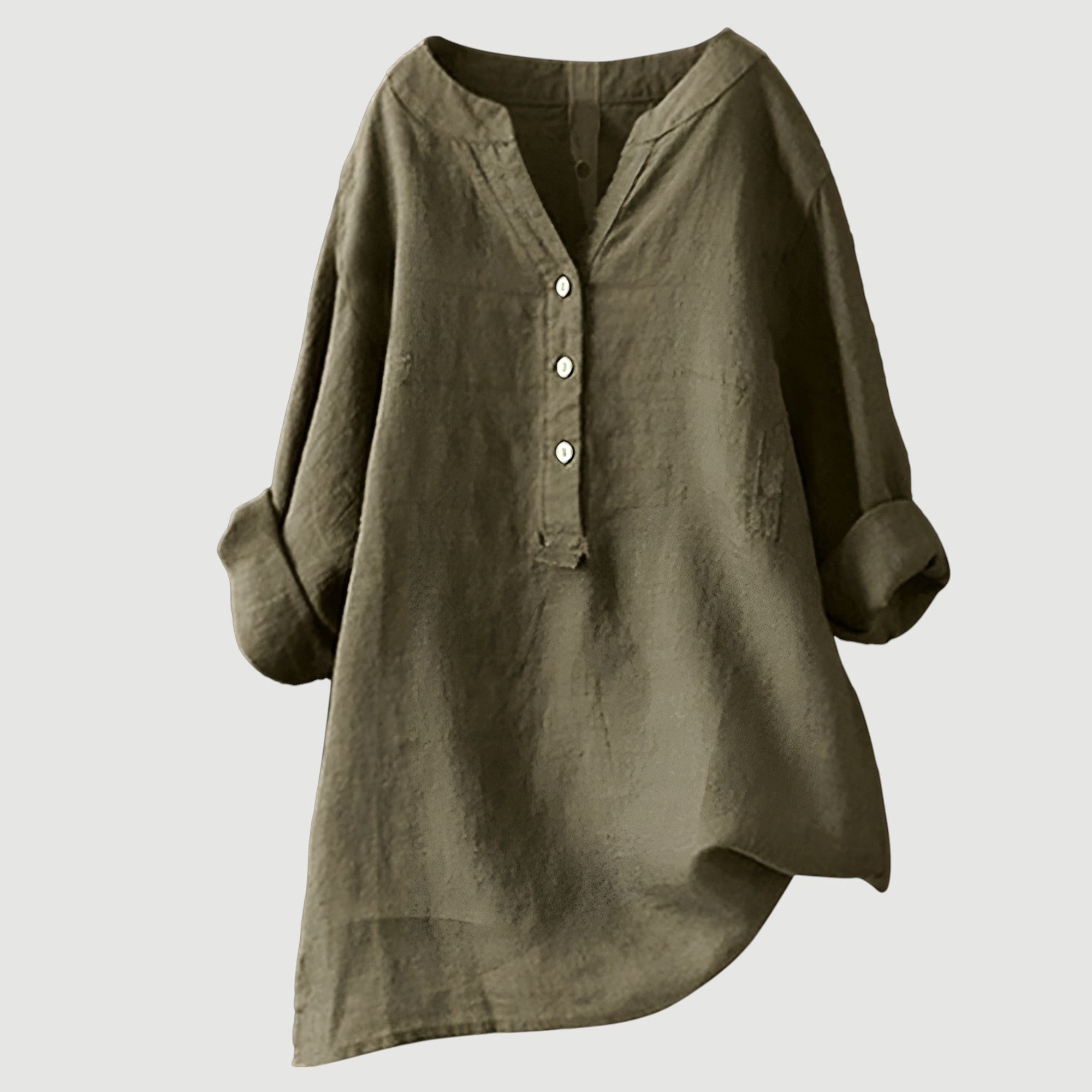 Angela™ |  Airy and Comfortable Linen Shirt with Buttons
