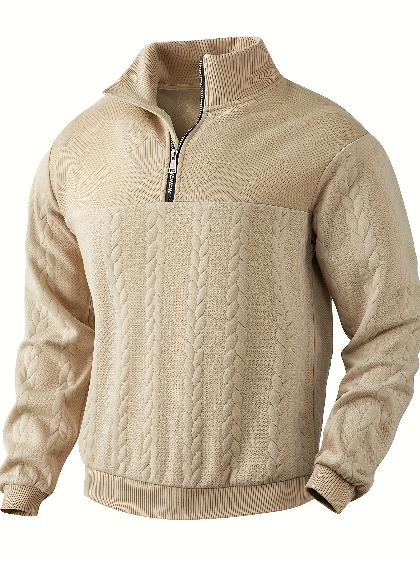 Edward – Vintage Men's Pullover with Zipper - myrale.com