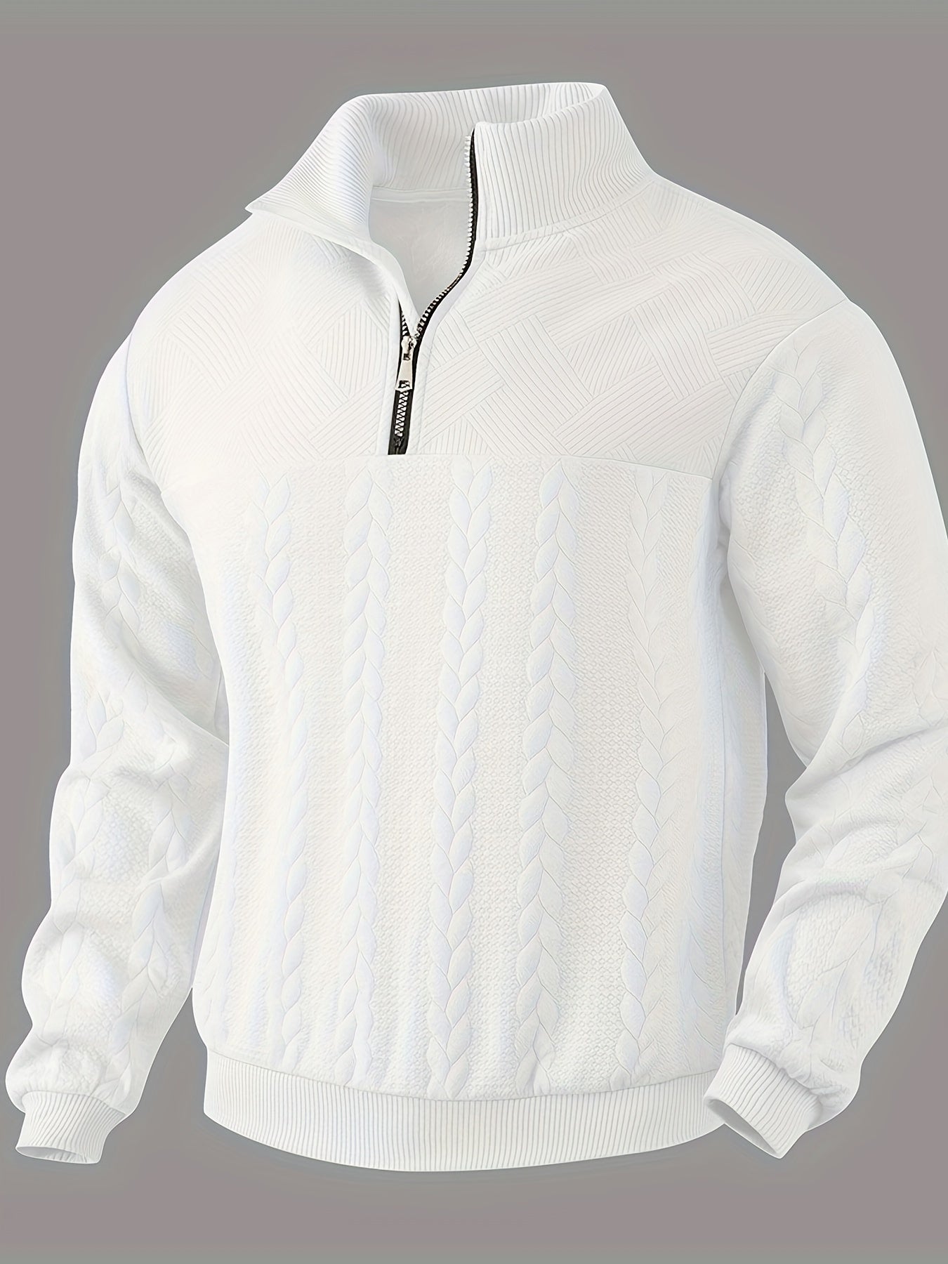 Edward – Vintage Men's Pullover with Zipper - myrale.com