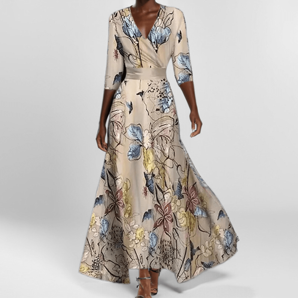 Osenda - Elegant long floral dress - Amour Mayfair