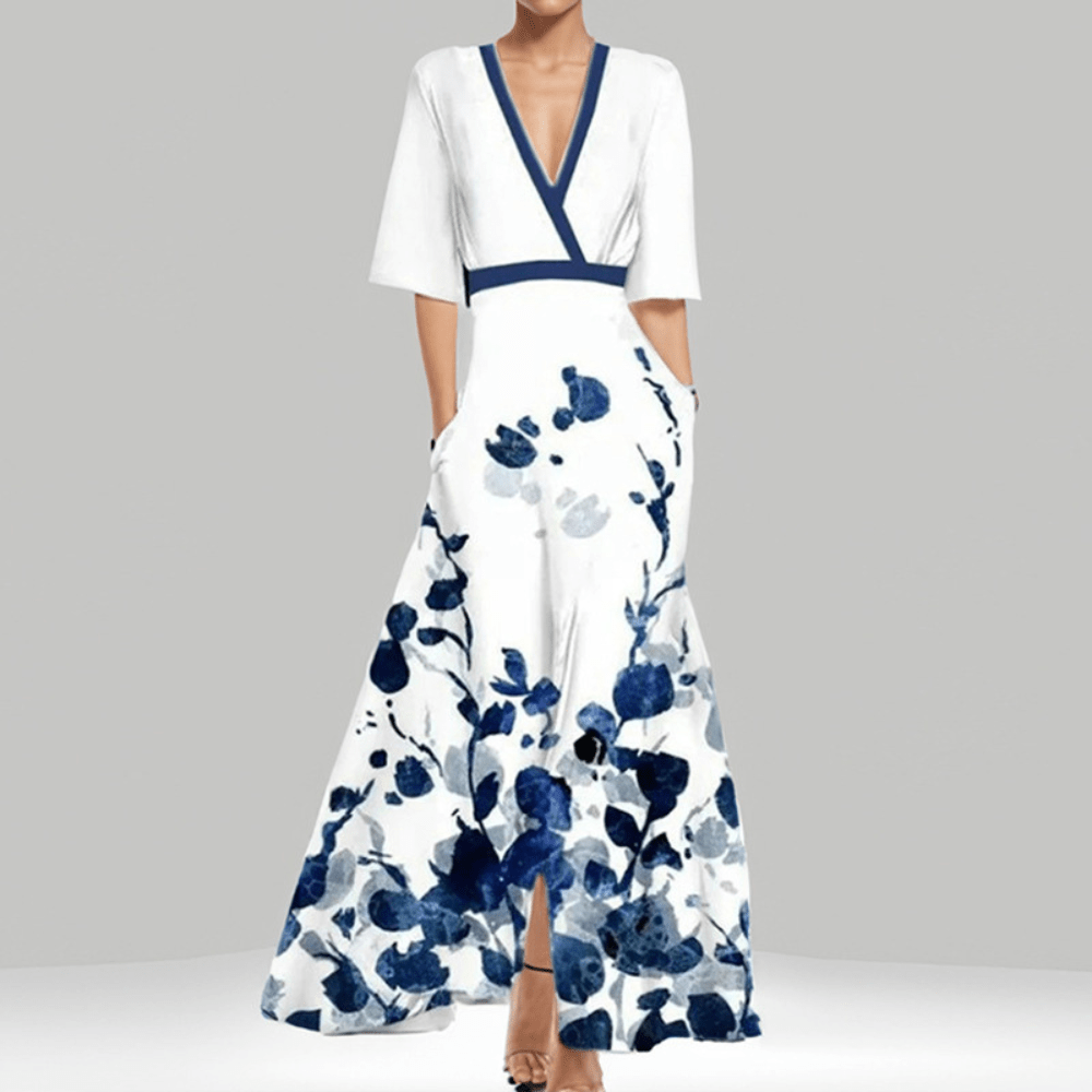 Osenda - Elegant long floral dress - Amour Mayfair