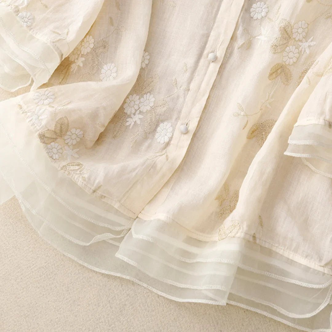 Sofia™ | Top in Cotone Ricamato - Amore - Milano.it