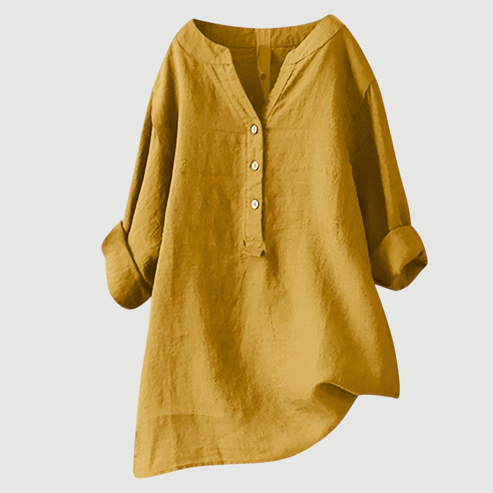 Angela™ |  Airy and Comfortable Linen Shirt with Buttons